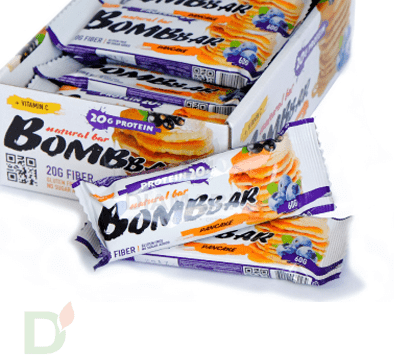 Батончик BOMBBAR Смородиново-черничный панкейк (3 угл в 60г) в интернет-магазине