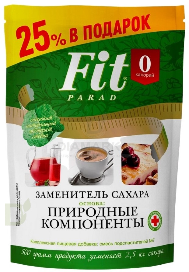 ФитПарад №7 заменитель сахара, дой-пак 500 гр.