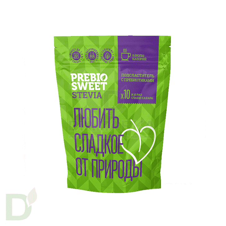 Подсластитель с пребиотиками PrebioSweet Стевия, дой-пак 150г.