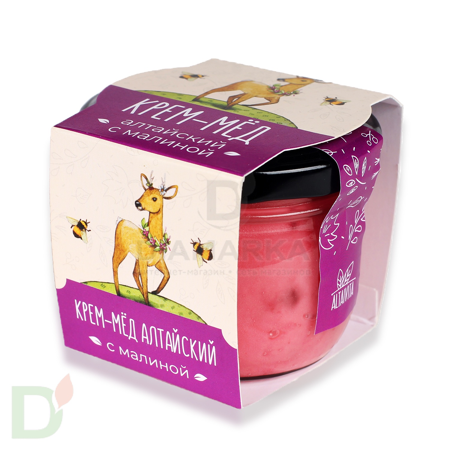 Крем-мёд с малиной 125г.