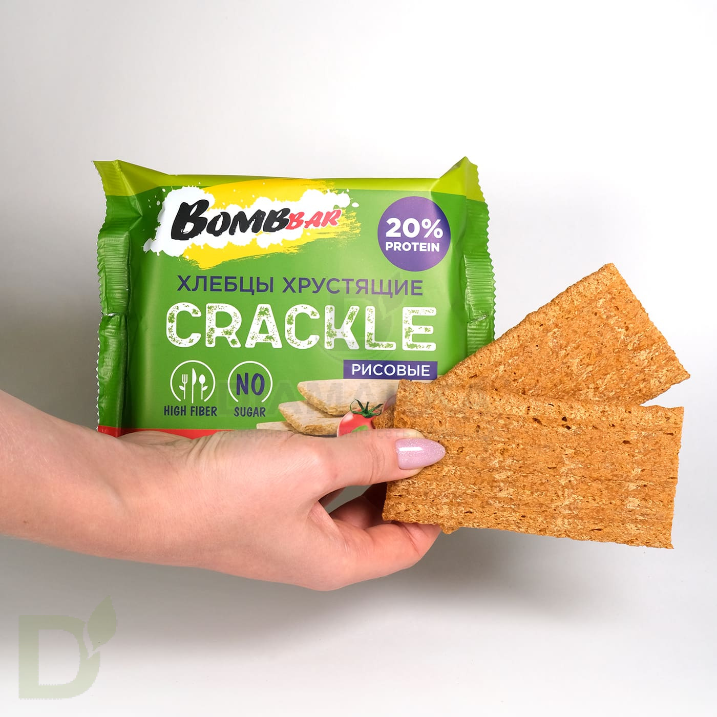 Хлебцы хрустящие рисовые Bombbar Томаты и прованские травы 60гр.