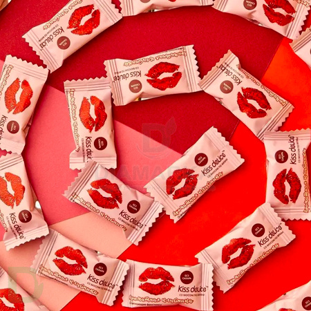 Леденцы освежающие Kiss Delice, Ароматная клубника, 50гр