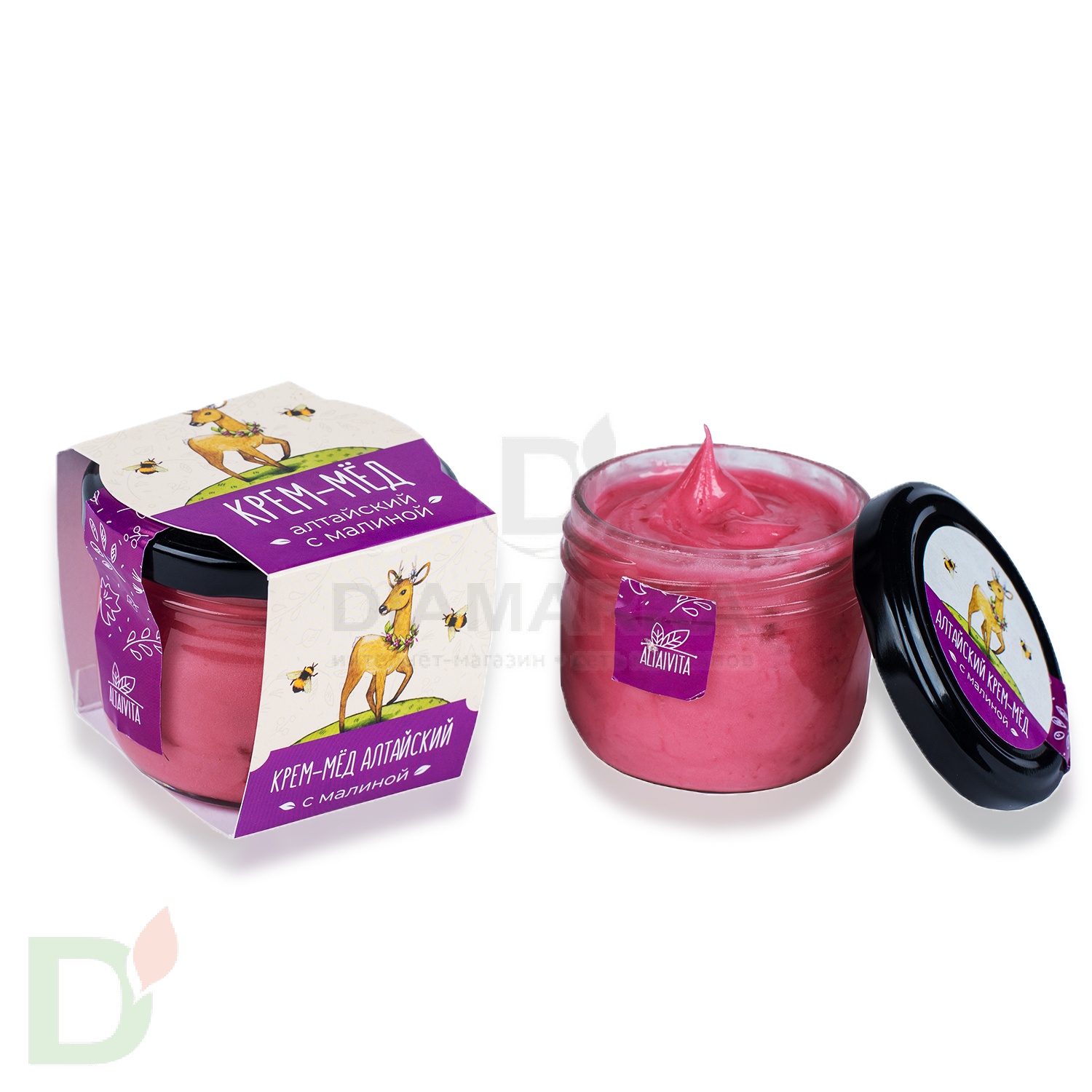 Крем-мёд с малиной 125г.