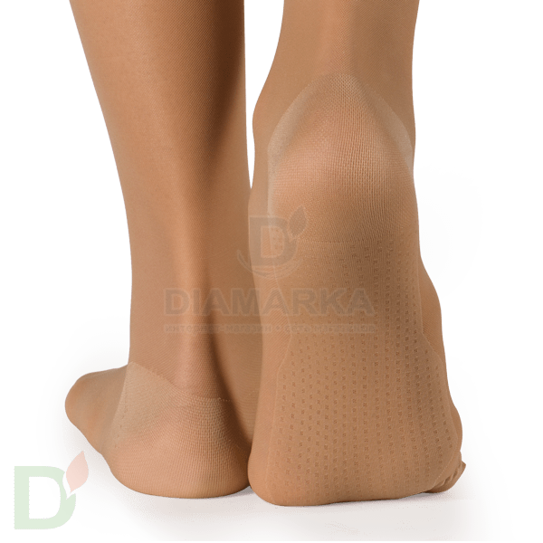 Колготки компрессионные прозрачные JW-311, 1 класс компрессии, Бежевые / Черные