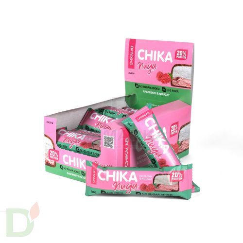 Батончик CHIKALAB глазированный с Нуга с малиной 50гр.