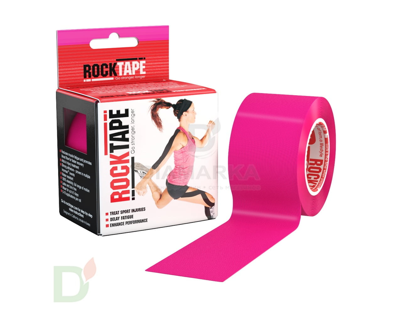 Тейп RockTape Classic 5см х 5м, розовый