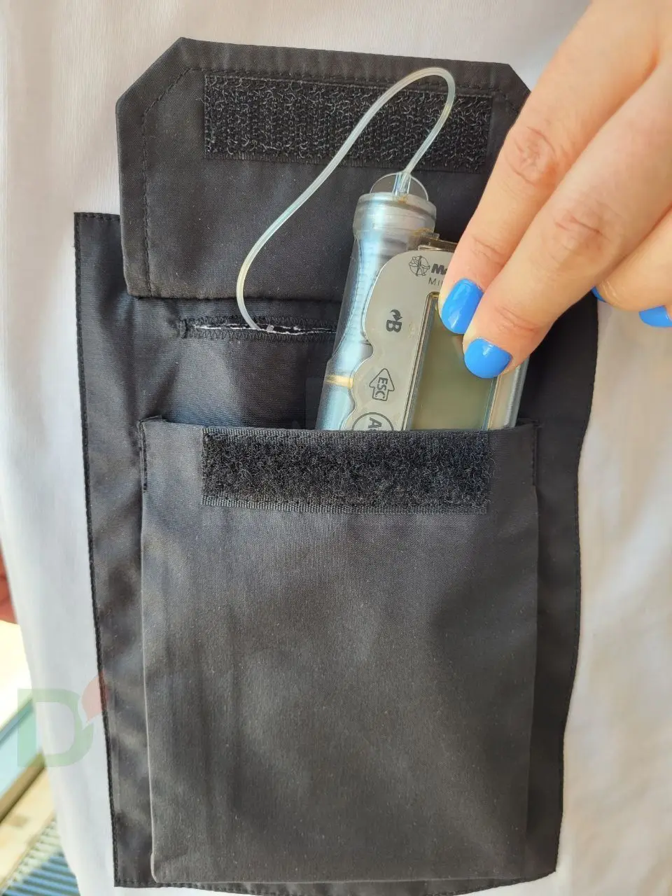 Футболка Pocket Stories для инсулиновой помпы Белая с накладным карманом