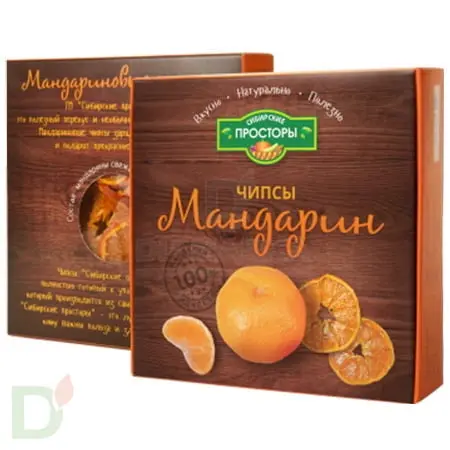 Чипсы фруктовые Мандарин (подарочная упаковка), 20г