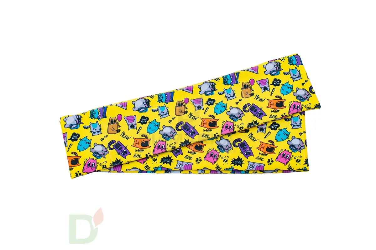 Пояс для ношения помпы на талии INSULA KIDS Котофейки, желтый