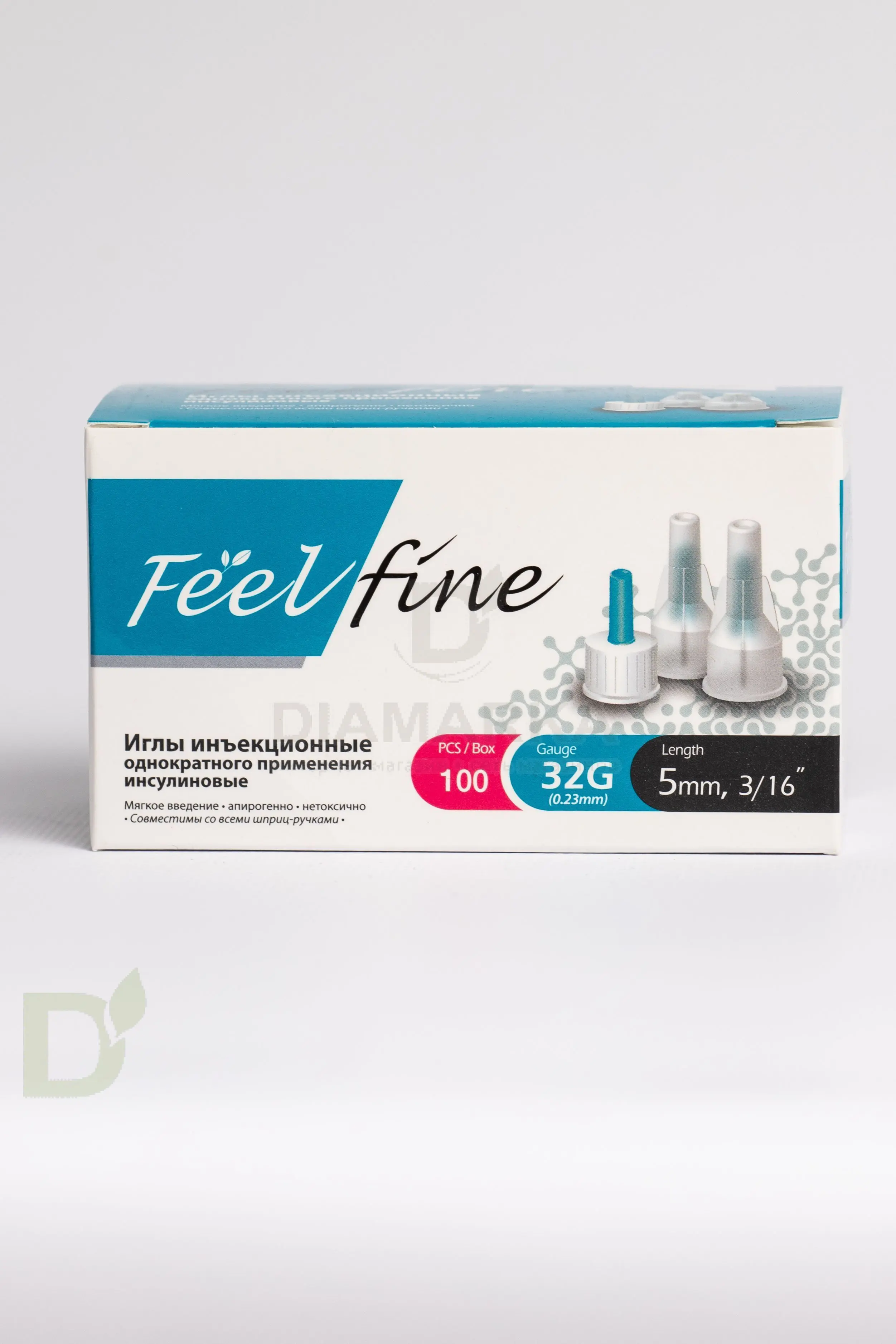 Иглы ФилФайн (FeelFine) 32G 5мм, 100 шт.